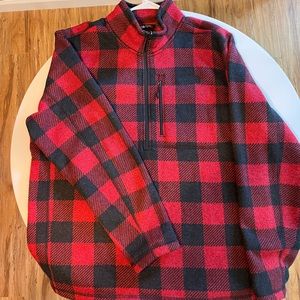 North Face Men’s Plaid 1/4 Zip Fleece - XL
